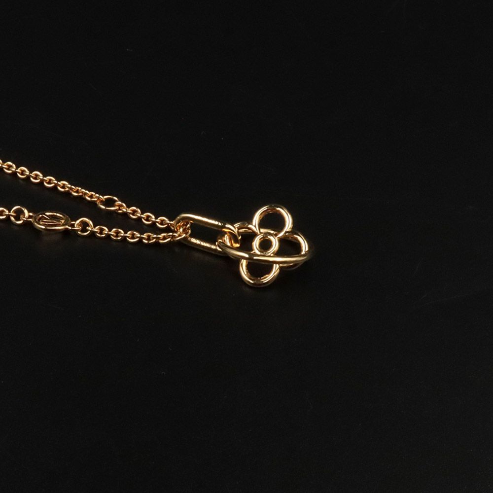 Louis Vuitton Gold LV Flower Twisted Necklace M00954 121375901