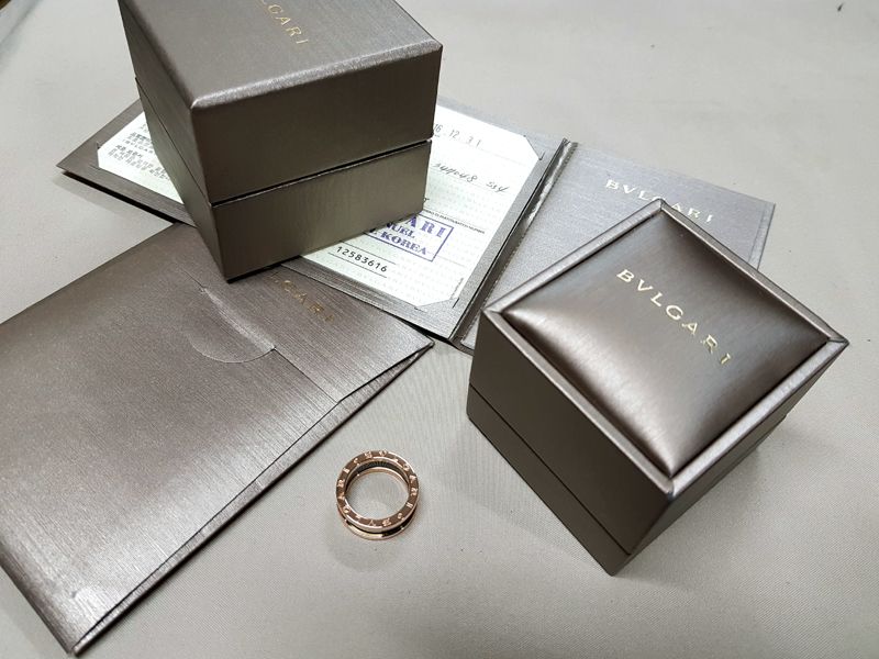 Bulgari B.zero1 Ceramic Pink Gold 3-Band Ring 54 127234492