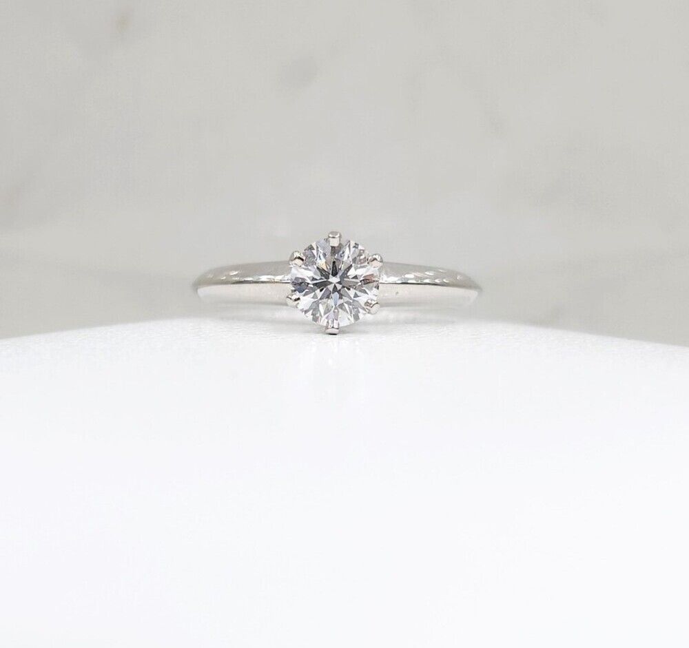 Tiffany & Co Diamond Platinum Wedding Band Ring Size 10 SKU 126606268