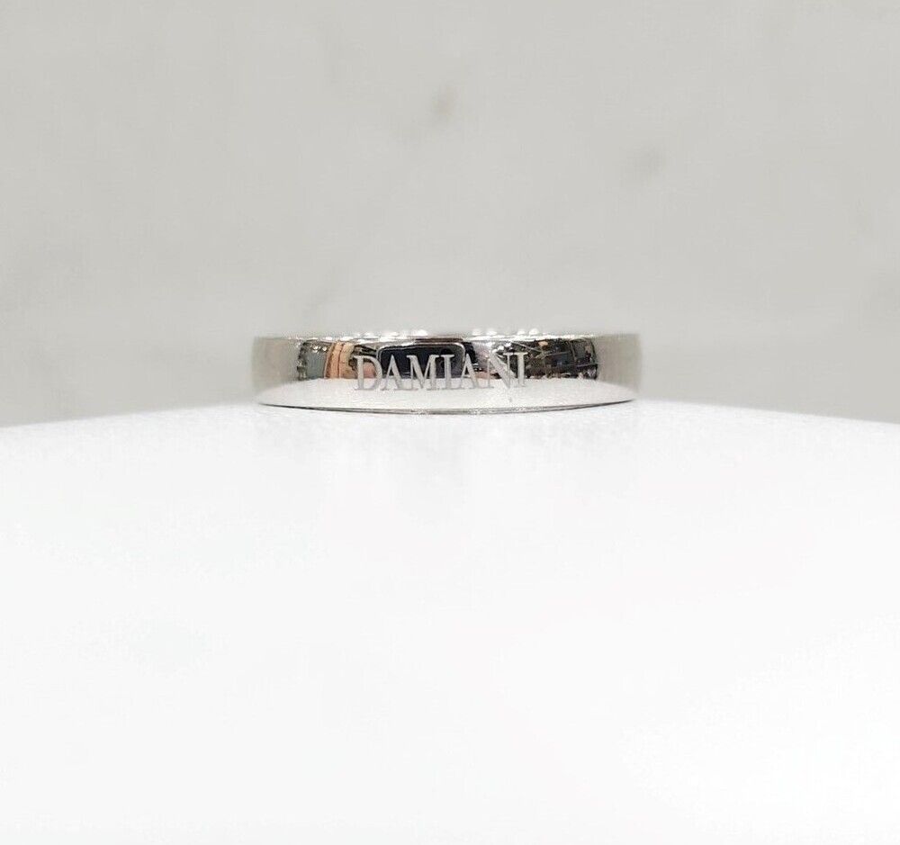 Damiani White Gold Diamond Wedding Band Ring Size 10 20038257C 125245372