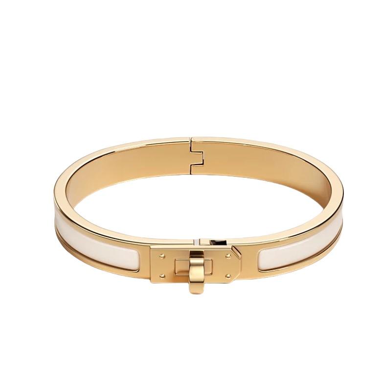 Hermes Mini Click Kelly Bracelet Gold Creme H200004F 85PM 112697213