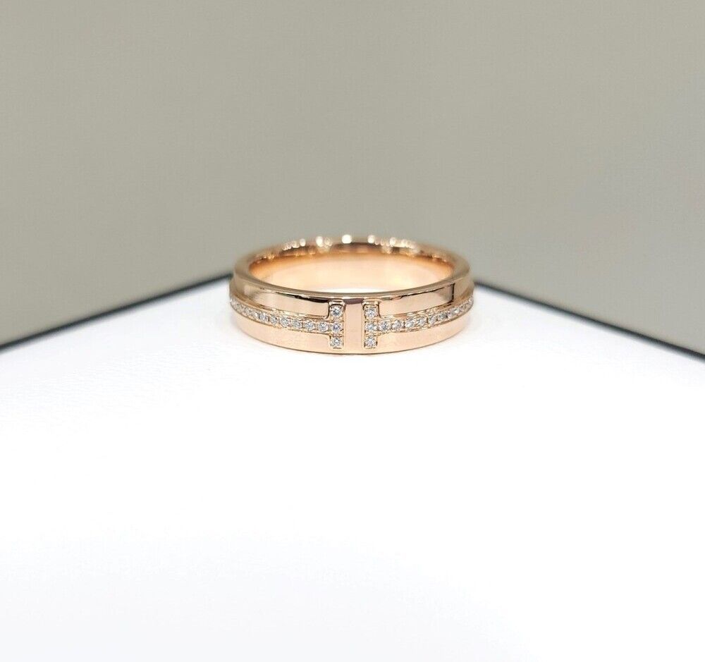 Tiffany & Co 18K Tiffany Narrow Diamond Ring 18K Yellow Gold 12 76813573