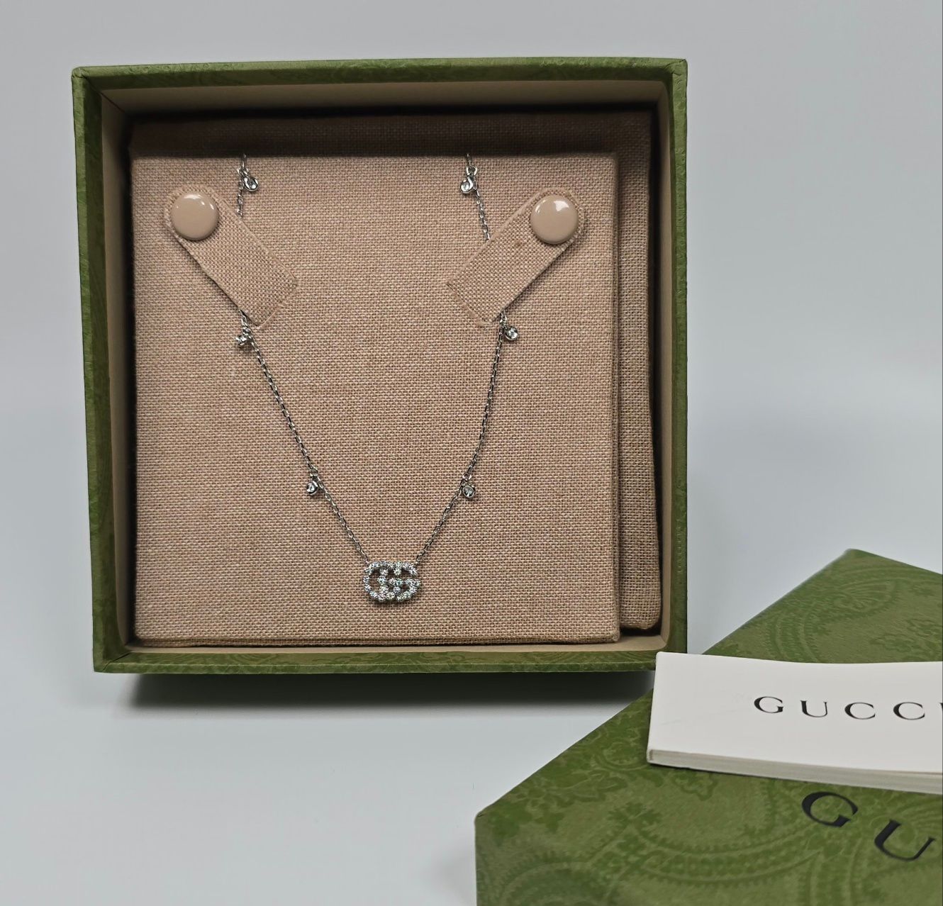 Gucci Diamond Interlocking Necklace (18K White Gold) SKU12345 126695915