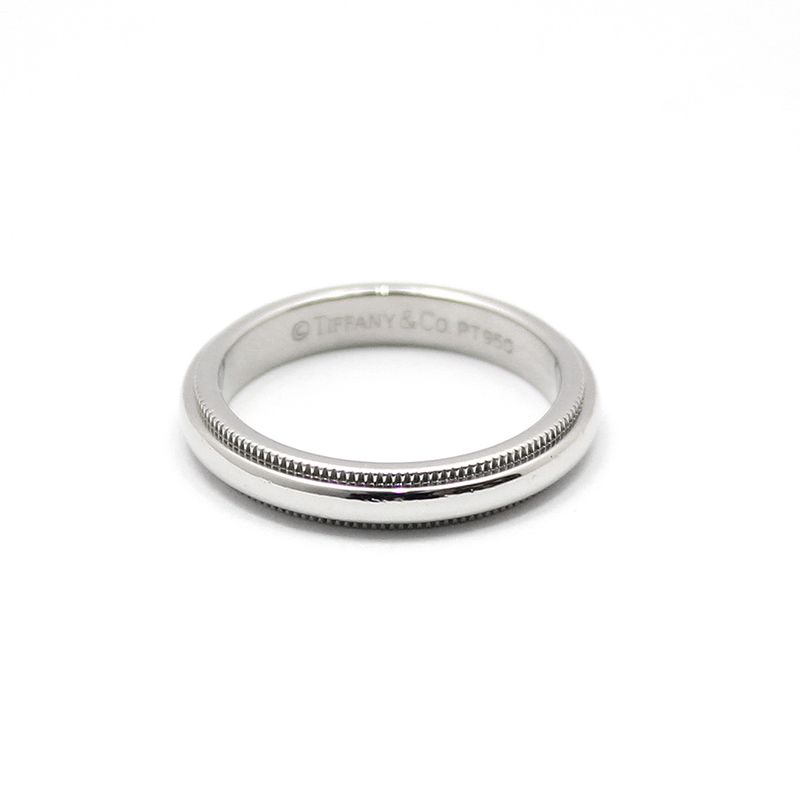 Tiffany & Co Platinum 3MM Milgrain Ring 8 86160630