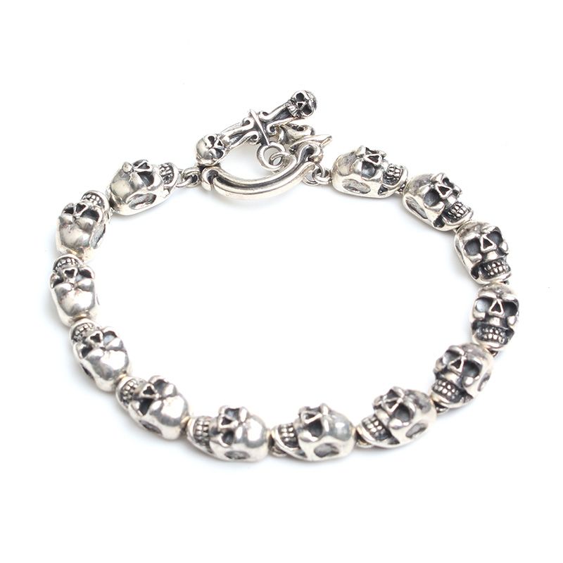 Other Brand 925 Silver Skull Bracelet 123488385