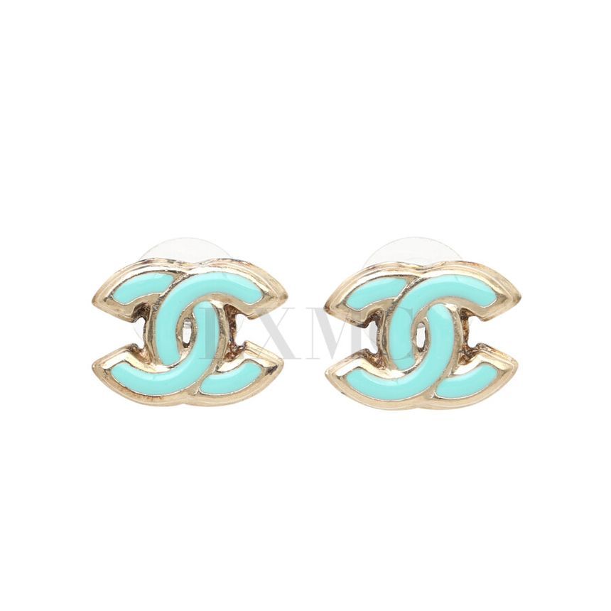CHANEL Blue CC Logo Earrings 18.3x13.8 MM 2008 125416573
