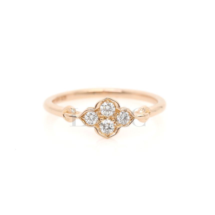 Cartier Hindu Diamond Ring Yellow Gold Flower Ring 49 124371617
