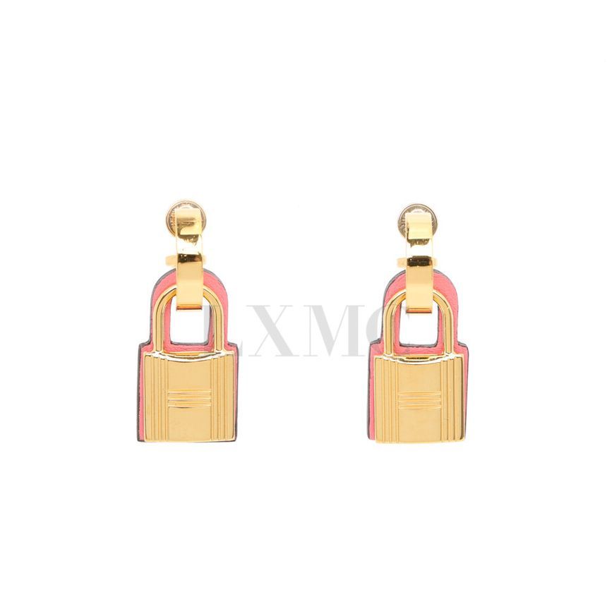 Hermes Hermes O Kelly Earrings Gold Pink Earring H078851 123917088