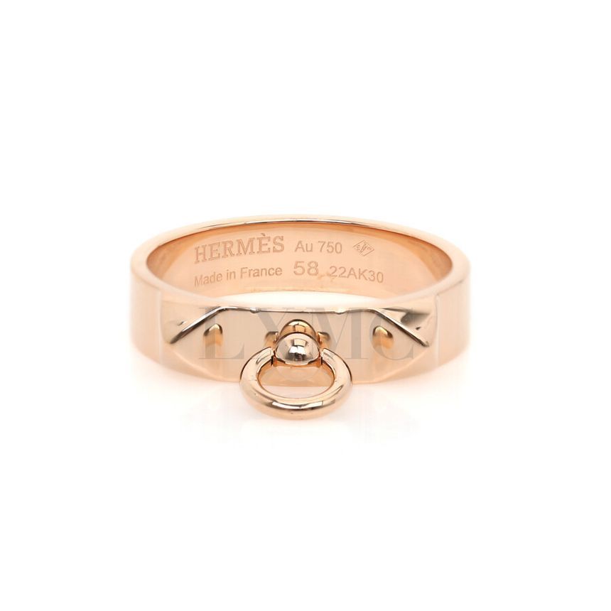 Hermes Medor Ring 18K Gold Collier de Chien Ring 58 123469746