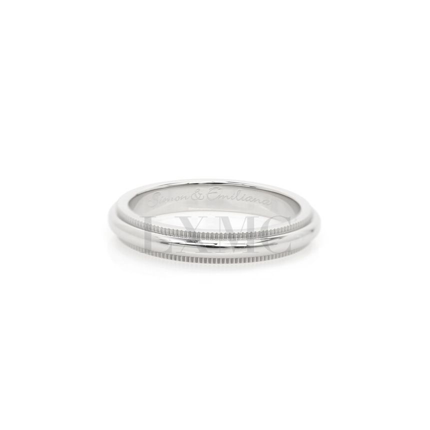 Tiffany & Co Tiffany Together Milgrain Band Ring Platinum 8.8 115928328
