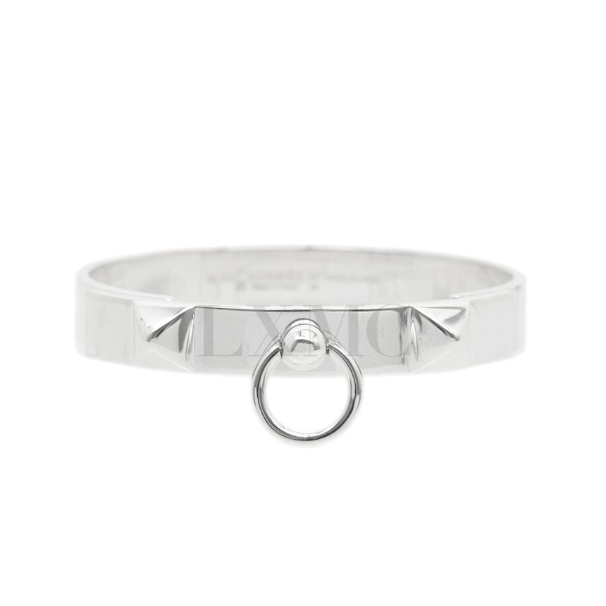 Hermes Medor Silver Bracelet Collier de Chien Bangle Bracelet 2015 111001799