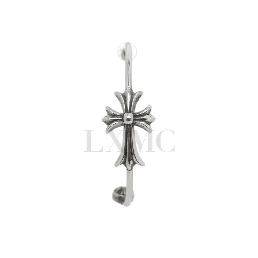 Chrome Hearts Skinny CH Cross Hoop Earrings 12345 102229333