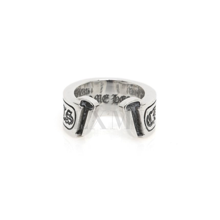 Chrome Hearts Scroll Labeling Horseshoe Silver Ring 16.5 101859609