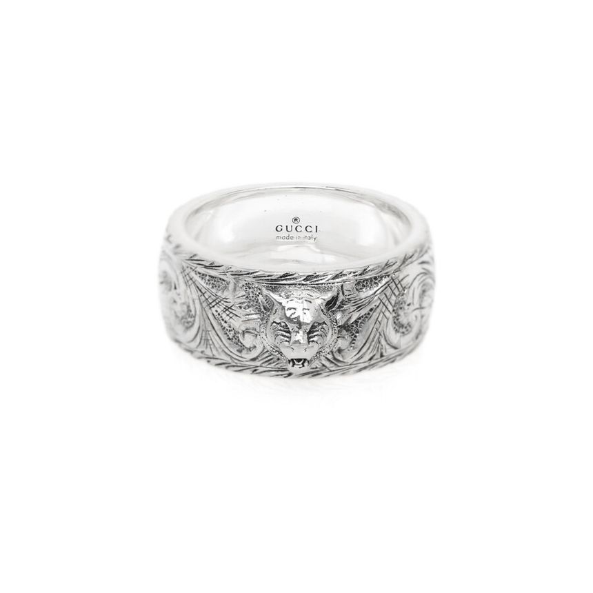 Gucci Pelin Wolf Silver Ring 18 103851489