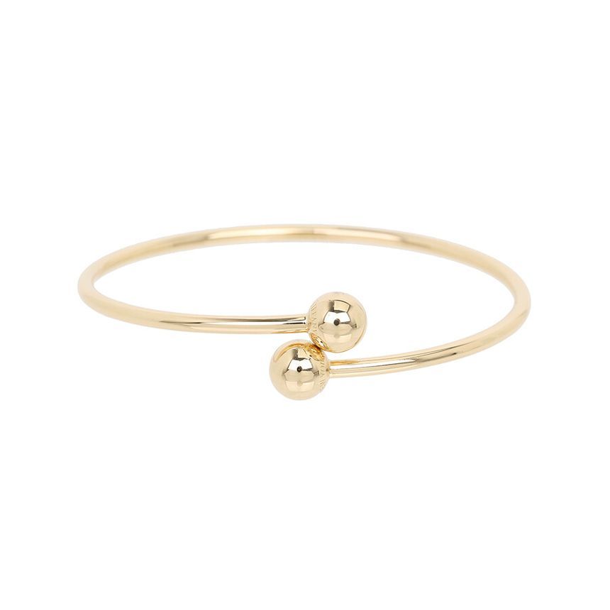 Tiffany & Co Tiffany Hardware Ball Bypass Bracelet Gold Bangle Bracelet 100786098