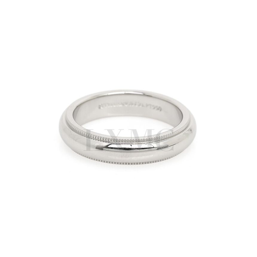 Tiffany & Co Tiffany Together Millgrain Band Ring 4mm Platinum 8.5 77616829