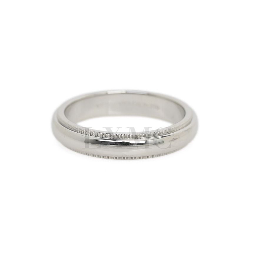 Tiffany & Co Tiffany Together Milgrain Platinum 4MM Ring 16 71678463