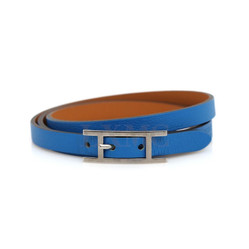 Hermes Leather Bracelet Bi-Shape Double Tour Strap Bracelet 01234 65021004