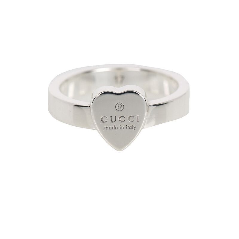 Gucci Trademark Silver Heart Ring 223867 16 58030920