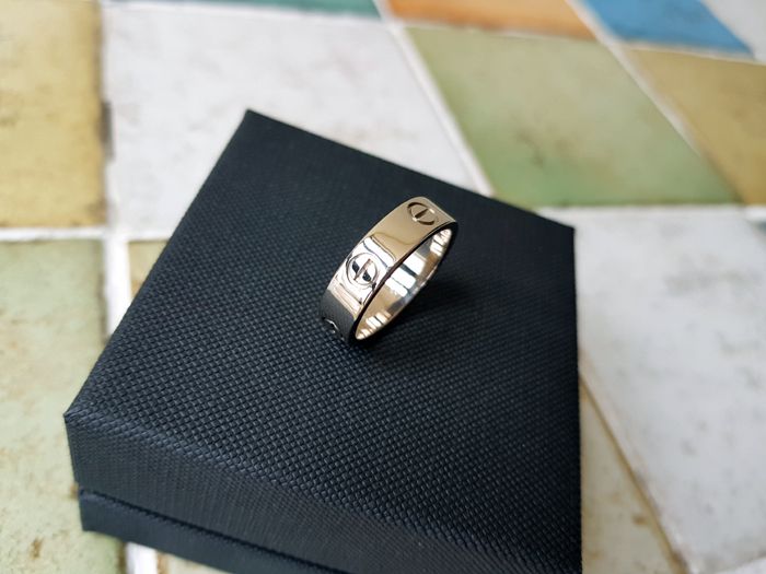 Cartier 18K White Gold Love Ring 56 114371155