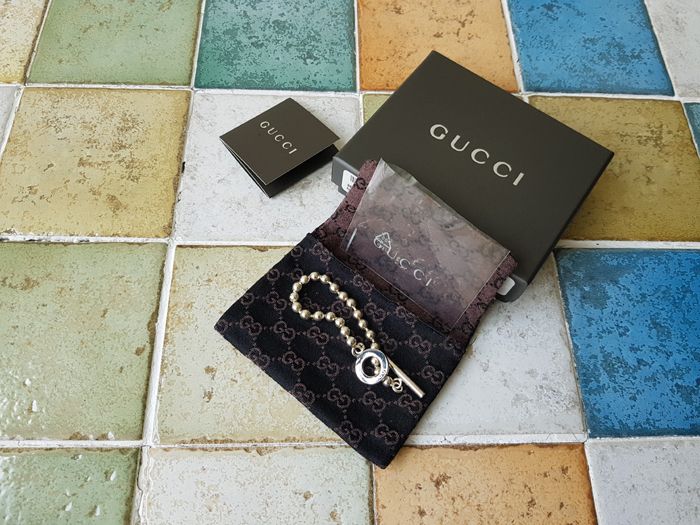 Gucci 925 Silver Ball Chain Bracelet 124329767
