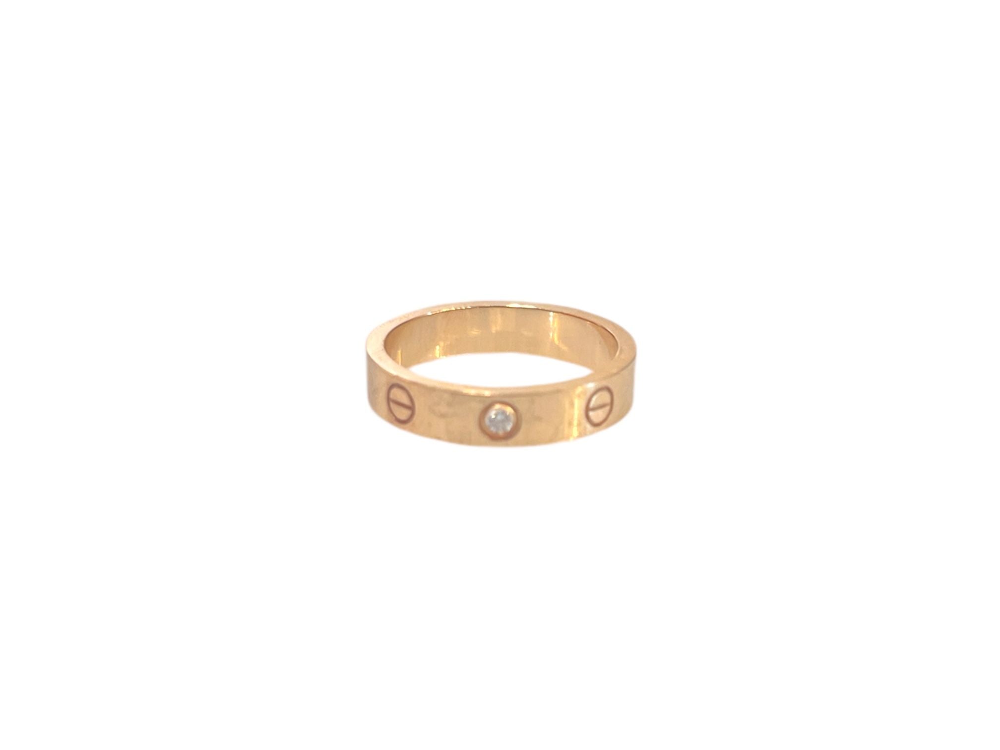 Cartier Love Ring Diamond 1P Pink Gold 52 B4050752 116933219