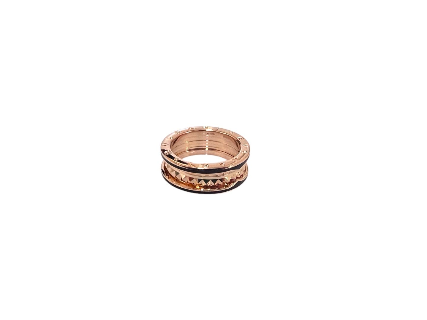 Bulgari 18K Rose Gold B.zero1 Rock 2-Band Ring 357999 59 75467872