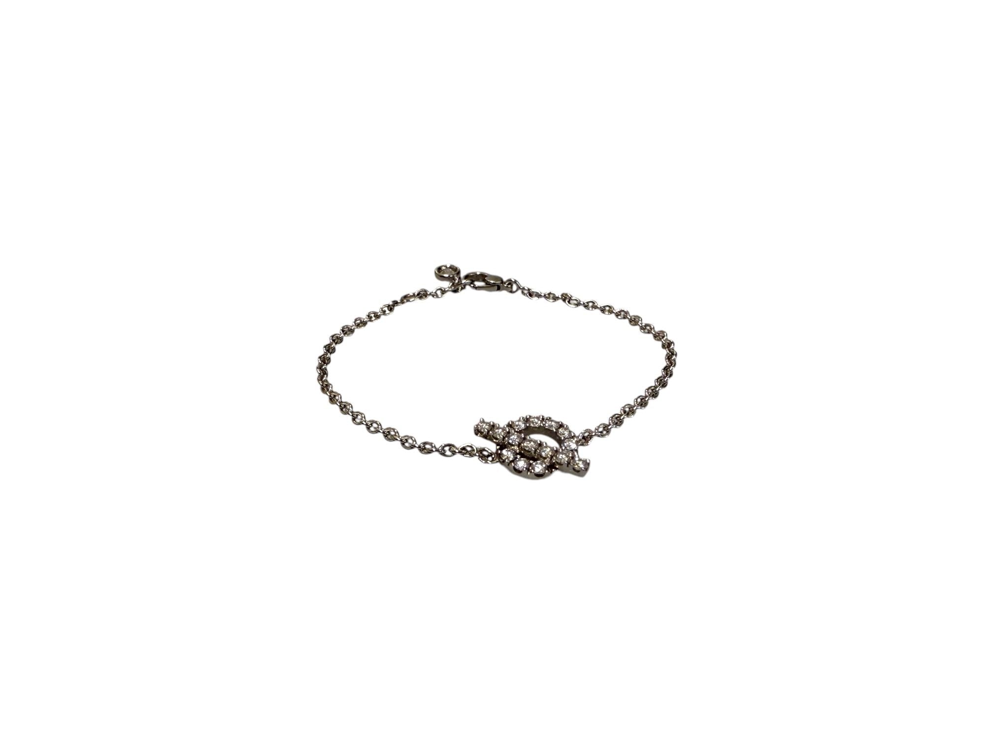 Hermes Finesse Bracelet Diamond White Gold H219410B 120189462