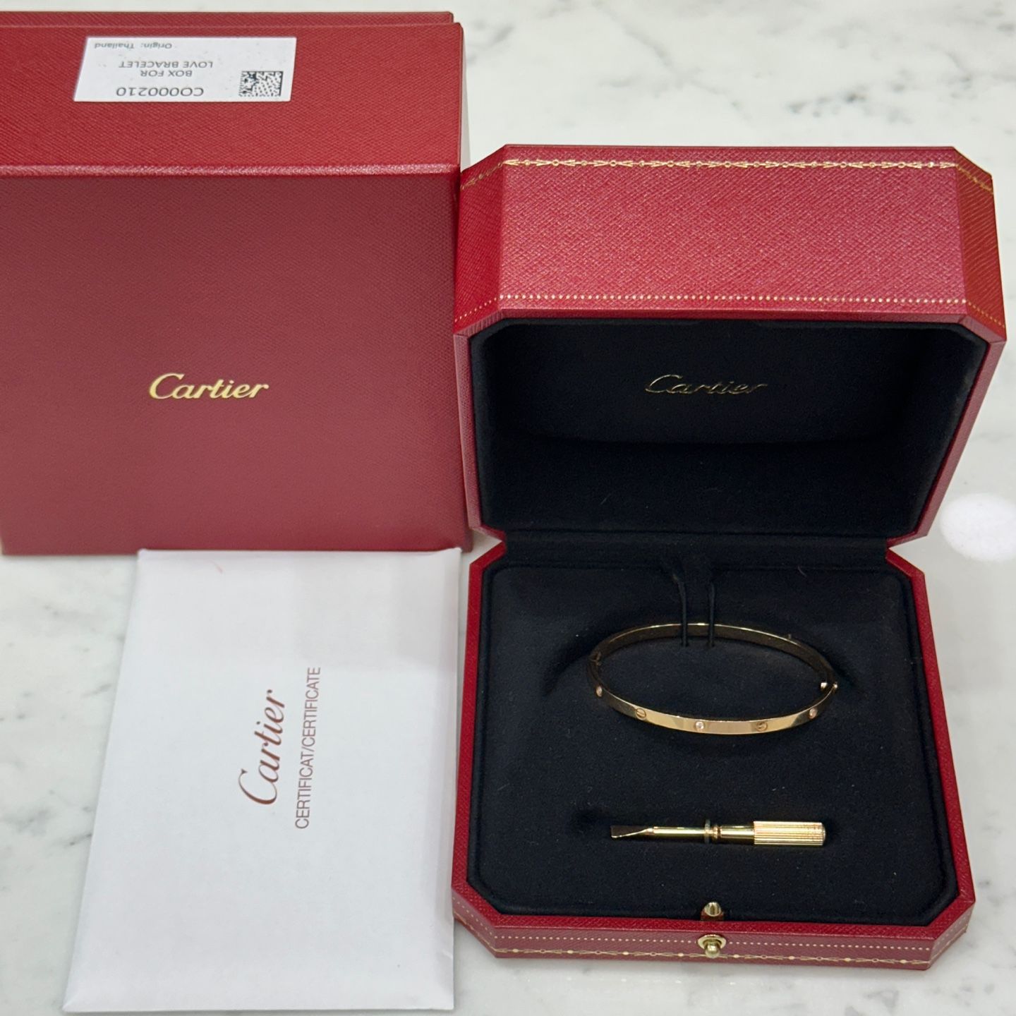 Cartier Love Bracelet Small Diamond 6p Rose Gold 17 124773012
