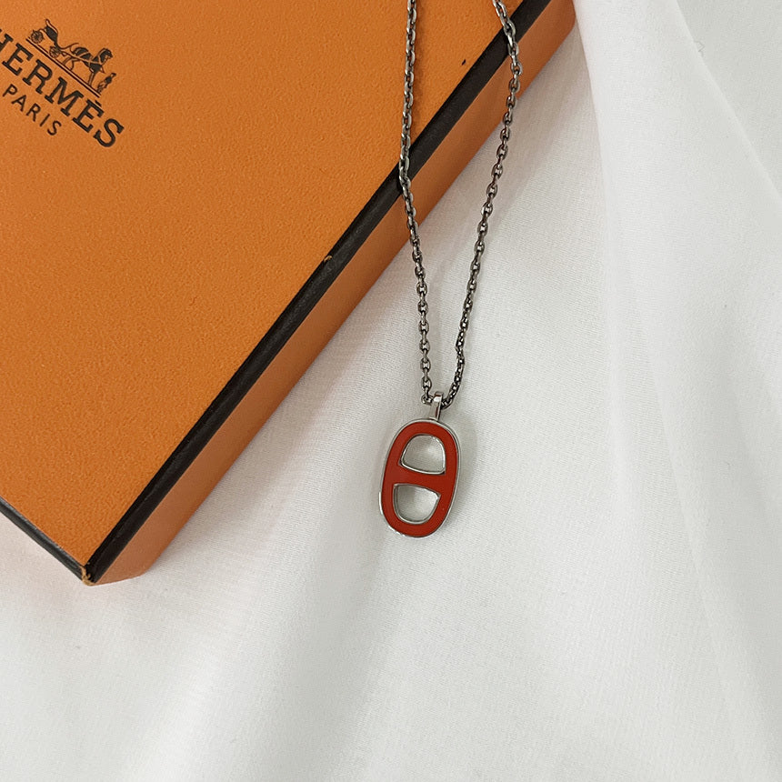 Hermes Iliade Necklace 1.1x1.6cm 42cm S241126-04 122437819