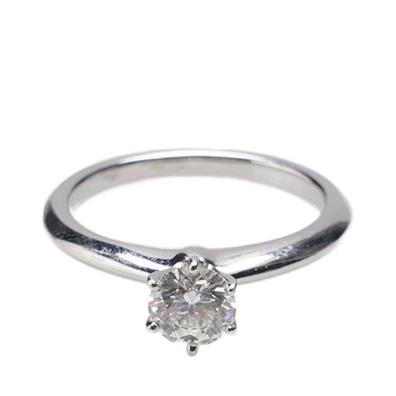 Tiffany & Co Tiffany Platinum Solitaire Diamond Wedding Ring 0.55ct 9 123435260