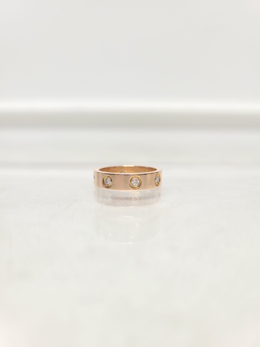 Cartier Rose Gold Diamond 8P Love Ring 47 73452704