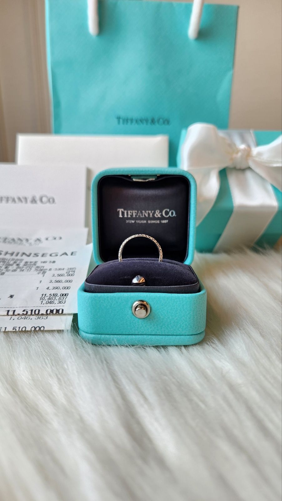 Tiffany & Co Tiffany Metro Full Diamond PT Ring 2023 82088046