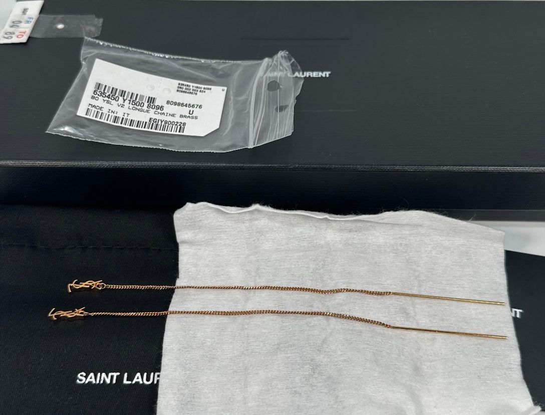 Saint Laurent Opium YSL Long Threader Earrings 16 119856742