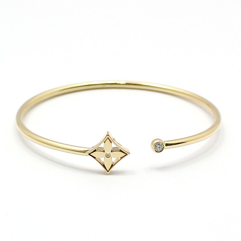 Louis Vuitton Yellow Gold 1P Diamond Idyl Blossom Twist Bracelet Q95530 97419138