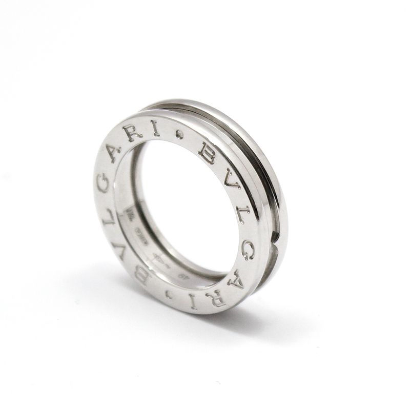 Bulgari 18K White Gold B.Zero1 Band Ring Size 49 77835092