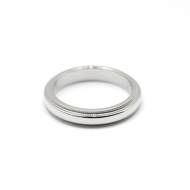 Tiffany & Co Platinum 3MM Milgrain Ring 5 85239874