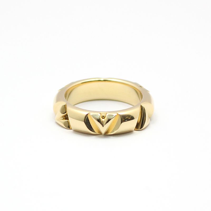 Louis Vuitton 18K Yellow Gold LV Bolt Ring 50 100710503