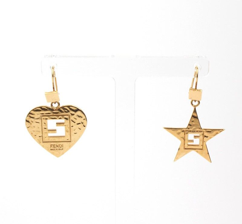 Fendi Gold Logo Earring Set 32029253