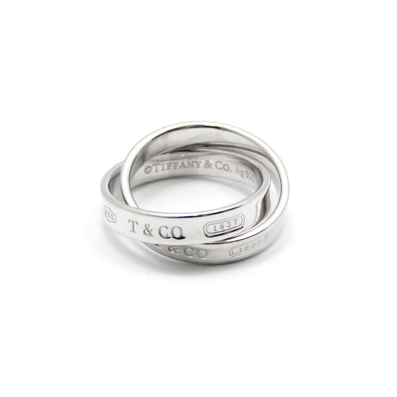 Tiffany & Co Sterling Silver 1837 Interlocking Circle Ring 8 58120258