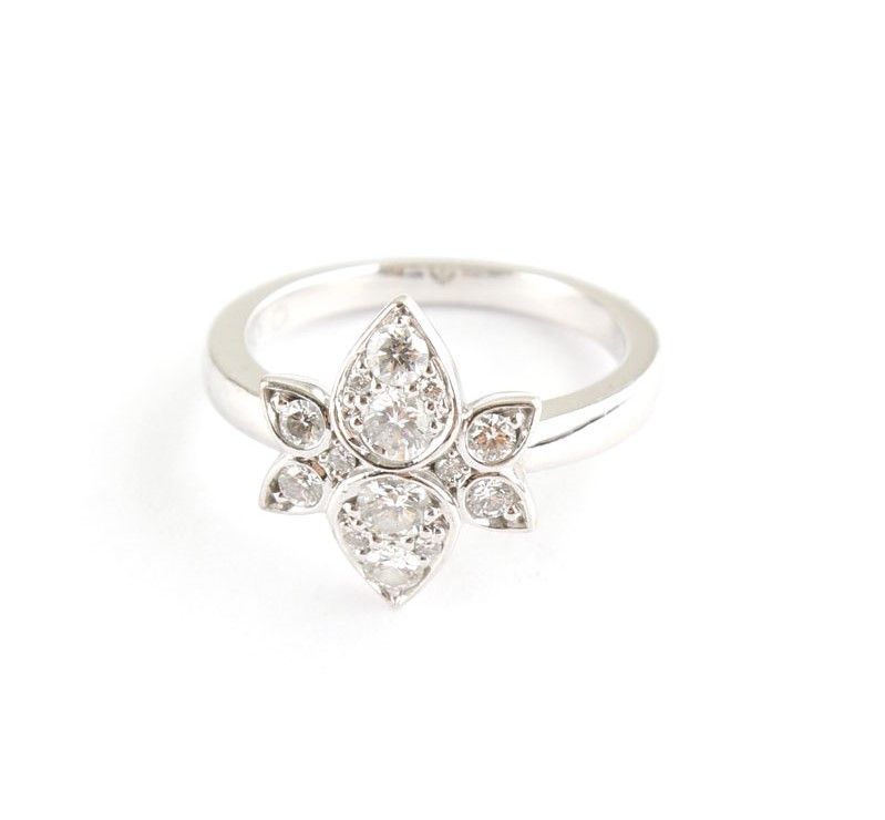 Cartier 18k Diamond White Gold Ring 49 9 26811802