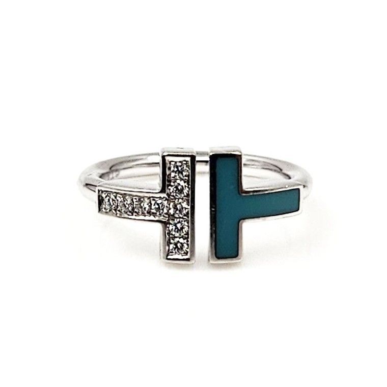 Tiffany & Co Tiffany T Wire Turquoise Diamond Ring 101023023 61501160