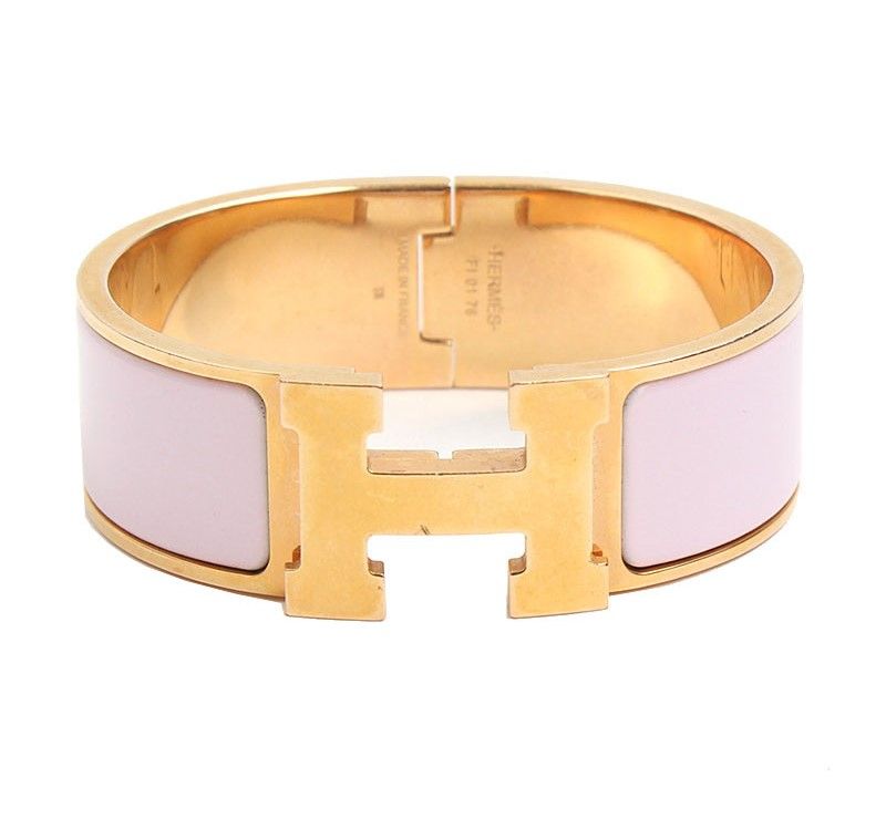 Hermes Rose Gold Sakura H Click Clack Bracelet 42824337