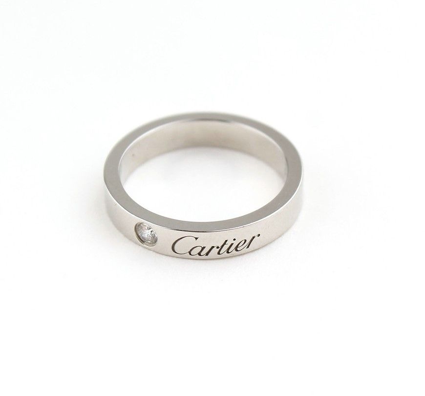 Cartier Platinum 1P Diamond C Ring 46 26811631
