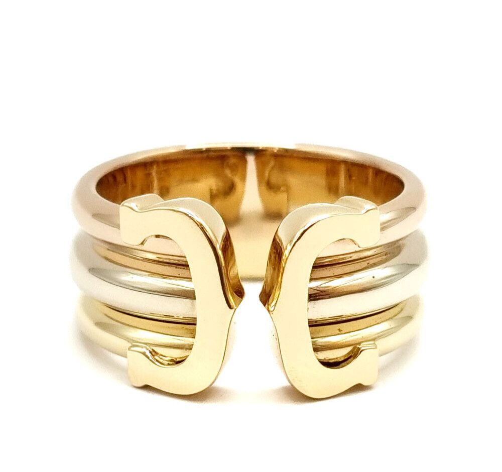 Cartier Double C Tricolor Gold Ring 7392146241 112623088