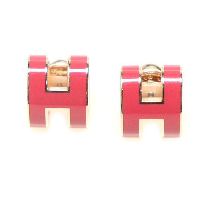 Hermes Rose Extreme POP H Ear Studs H608001F 114392521