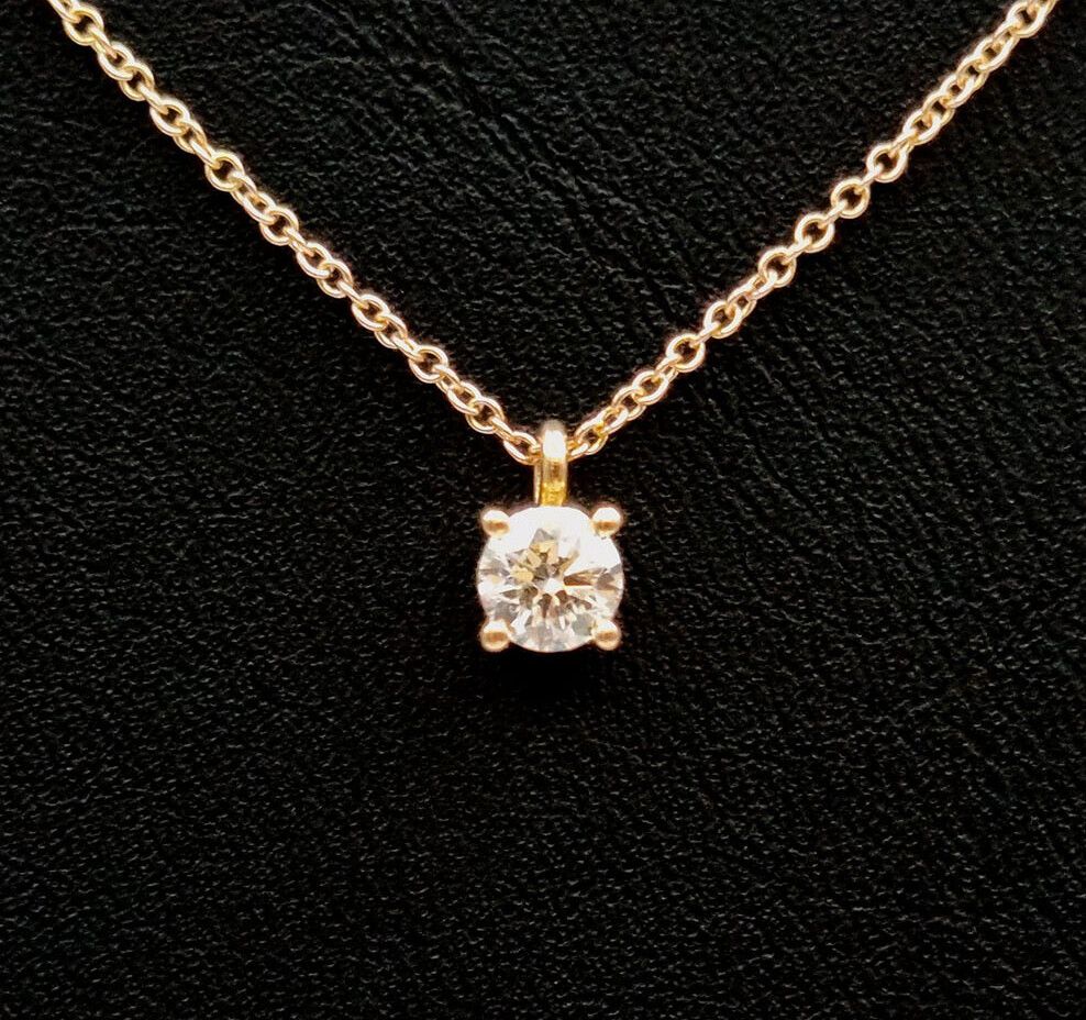 Tiffany & Co Diamond Solitaire Necklace 0.32CT 7487776893 123772938