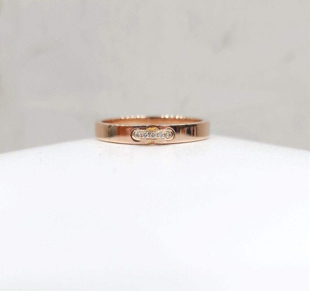 CHAUMET 18k Diamond Liang Evidens Wedding Band Ring 18K Rose Gold - Size 55 121376462