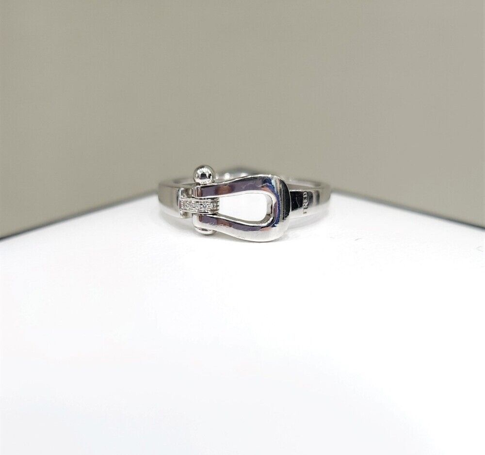 Fred Diamond Pave Ring 18K White Gold Medium 62 92539797