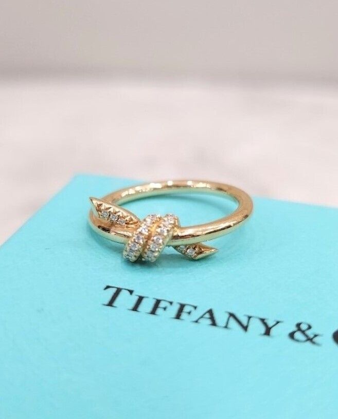 Tiffany & Co Diamond Yellow Gold Notebook Ring 5 63917899